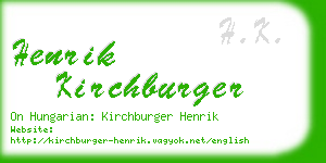 henrik kirchburger business card